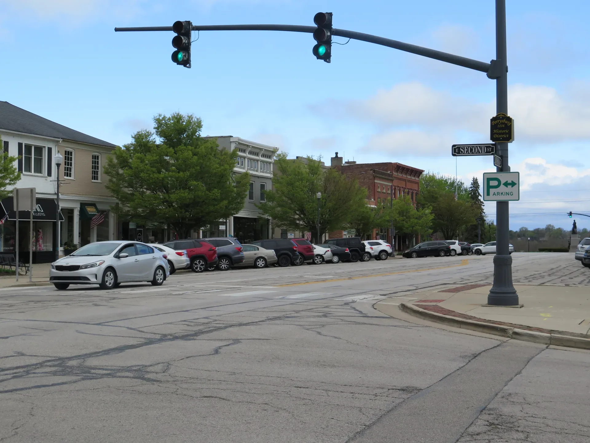 A street level view in Perrysburg, OH
