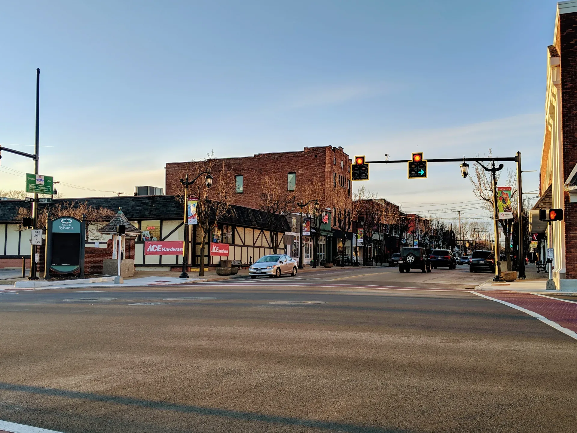 A street level view in Sylvania, OH